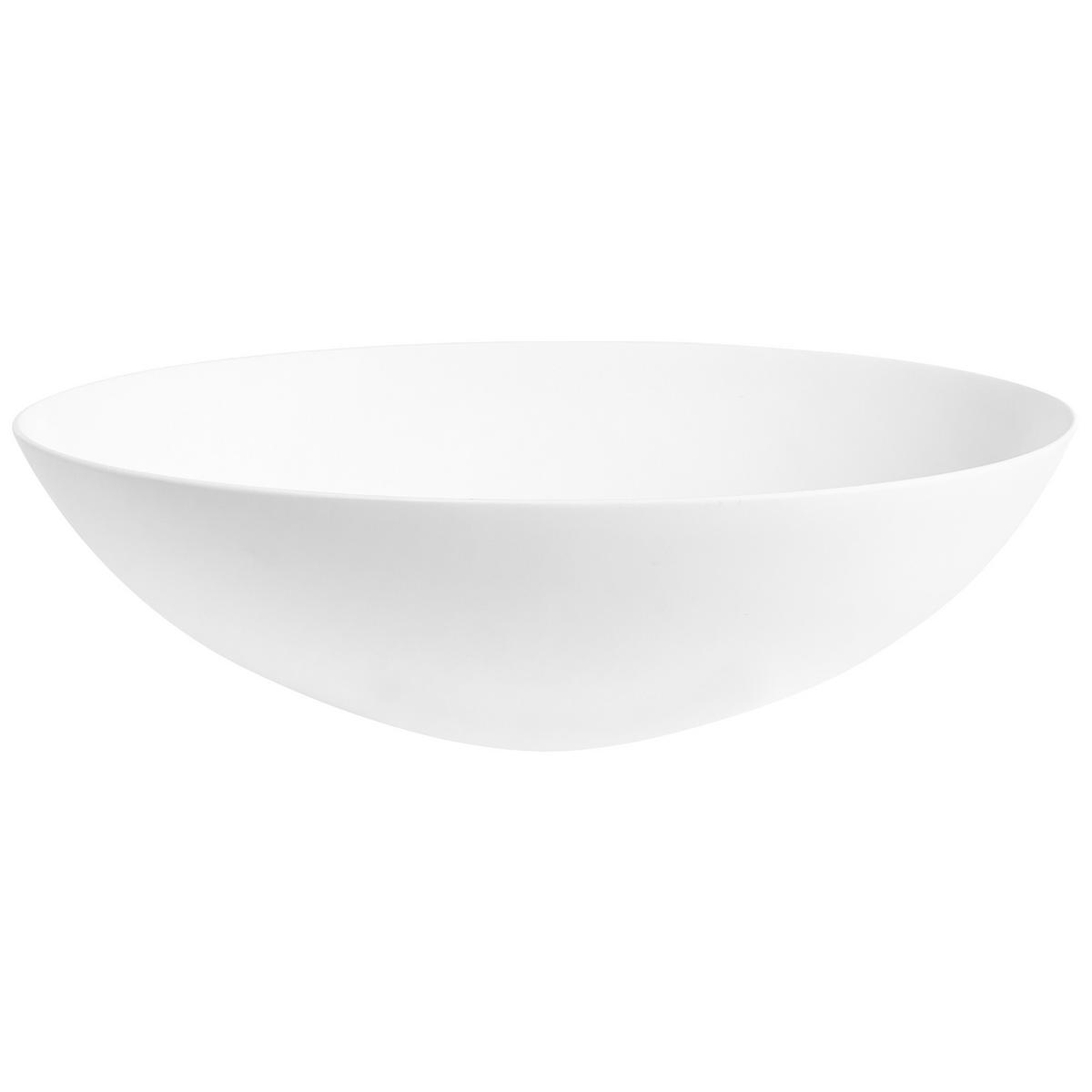 AUFSATZWASCHBECKEN Weiß 50/35 cm Calete - Weiß, Kunststoff (50/15/35cm) - Beliani