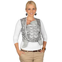 BABYTRAGETUCH Gewebtes Tragetuch kbA - Hellgrau/Grau, Textil (70/0.1/540cm) - Hoppediz