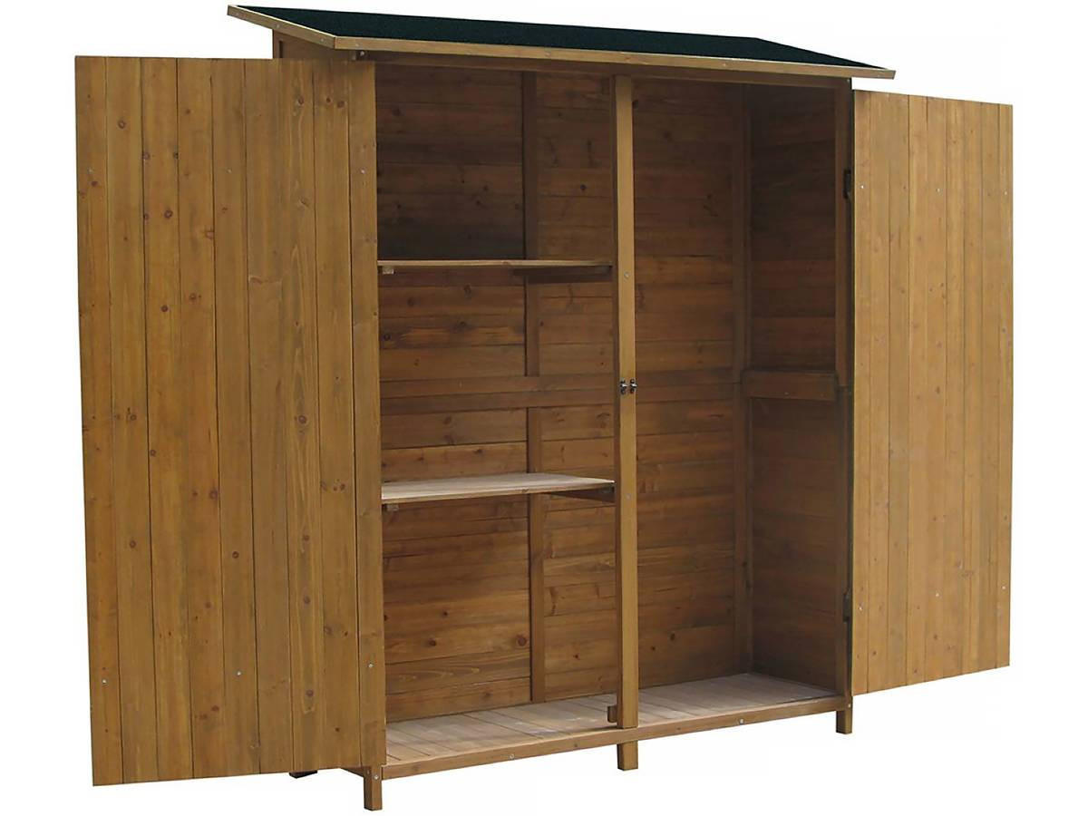 GARTENSCHRANK - GARTENTRUHE espacio Naturelles Holz - Braun, Holz (33.5/152.5/140cm) - Habitat Garten