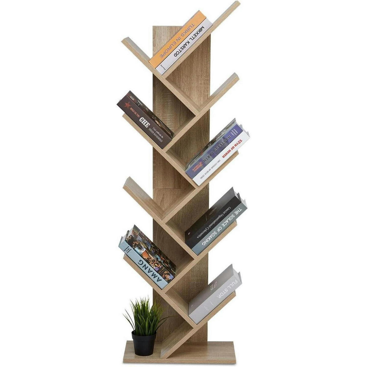 BÜCHERREGAL Baumform Eiche 40 x 20 x 127 cm - Braun, Holzwerkstoff (40/127/20cm)