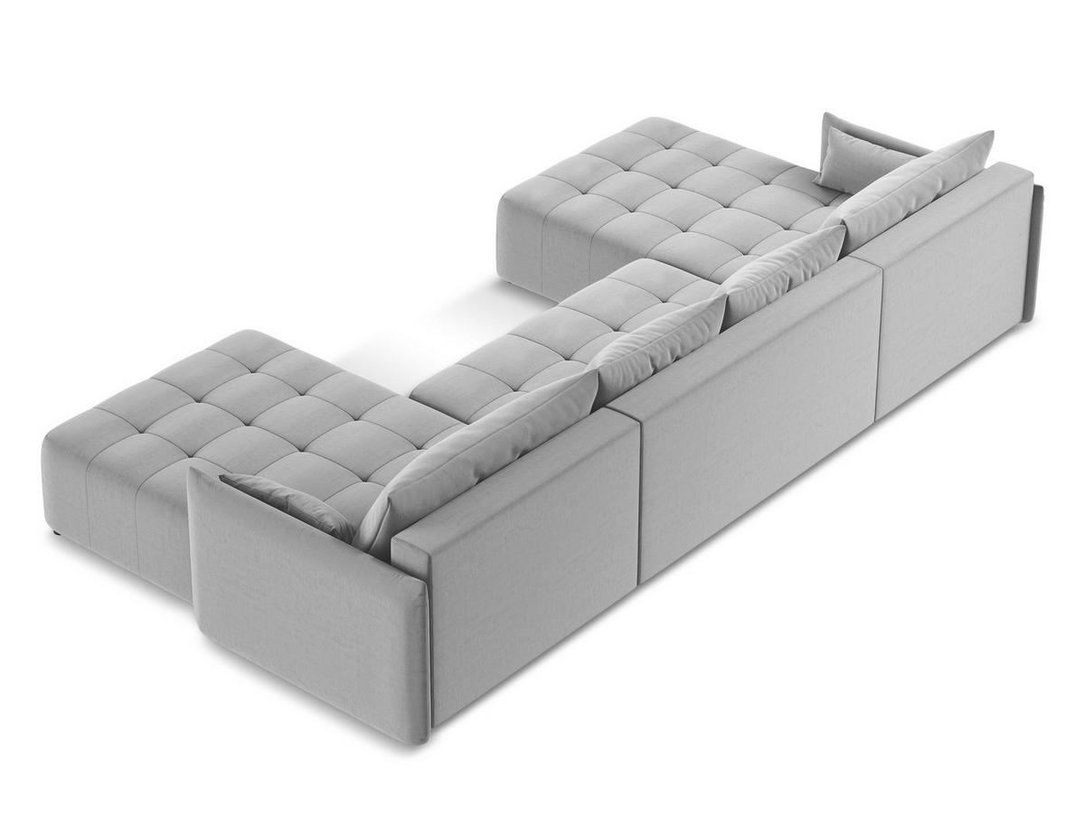 POUF Bouclé Stoff Beige - Sandfarben/Schwarz, Holzwerkstoff/Kunststoff (75/41/90cm) - Makamii