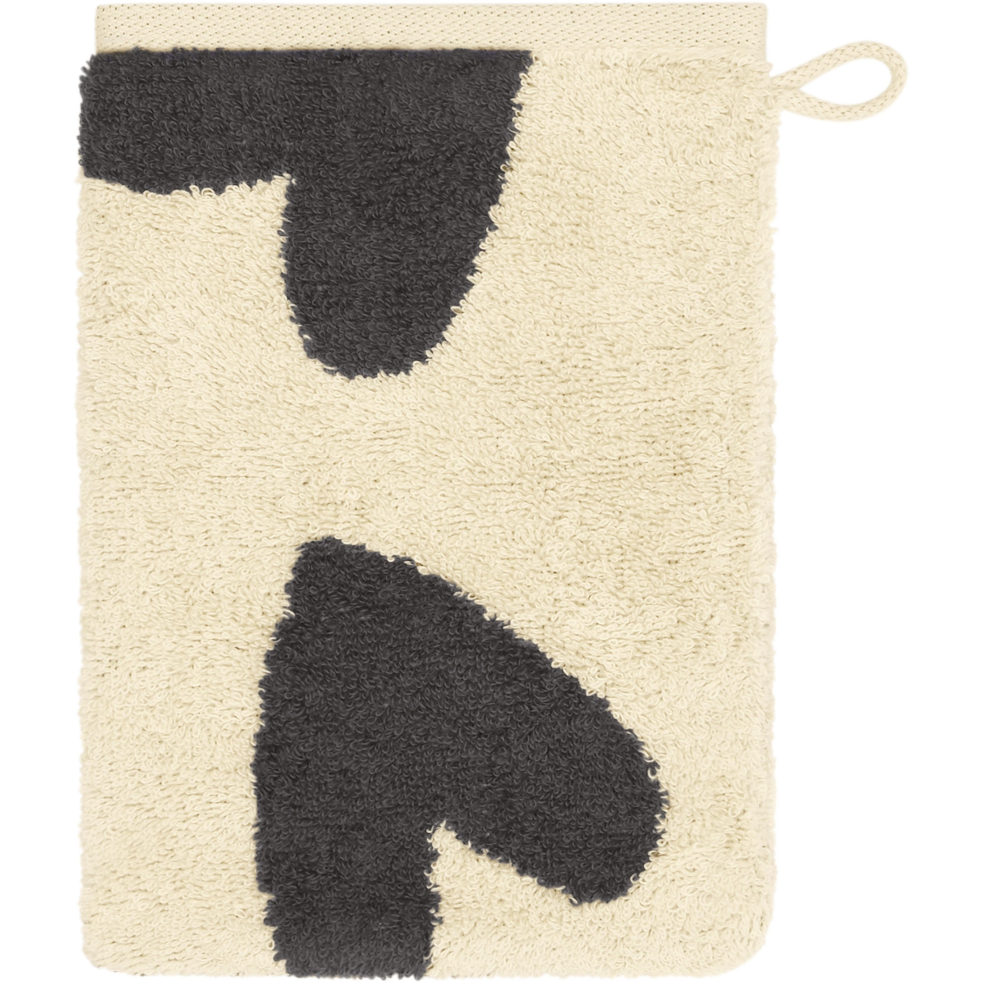 WASCHLAPPEN HEART BEATS HEARTS 6275 BASALT - 37 - Grau, Textil (16/22cm) - Cawoe