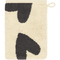 WASCHLAPPEN HEART BEATS HEARTS 6275 BASALT - 37 - Grau, Textil (16/22cm) - Cawoe