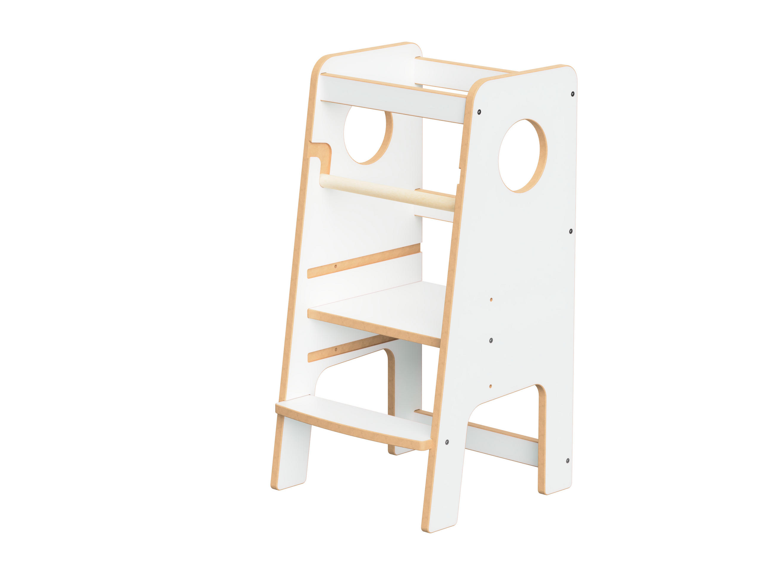 LERNTURM für Kinder - Weiß, Holzwerkstoff (40/80/40cm) - Mat-Haus