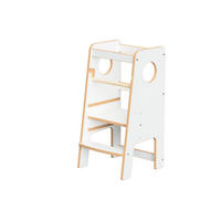 LERNTURM für Kinder - Weiß, Holzwerkstoff (40/80/40cm) - Mat-Haus