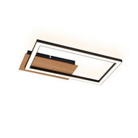 LED-DECKENLEUCHTE Lutz 20.6/25.6/4.1cm - Schwarz, Metall (25.6/20.6/4.1cm) - Nettlife