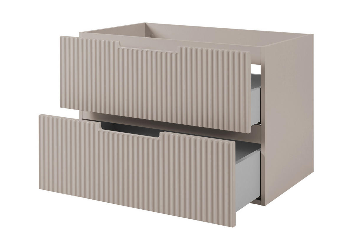 BADEZIMMERSCHRANK : Kaschmir, 80 x 57 x 46 cm - Beige, Holzwerkstoff (80/57/46cm) - 3XE LIVING