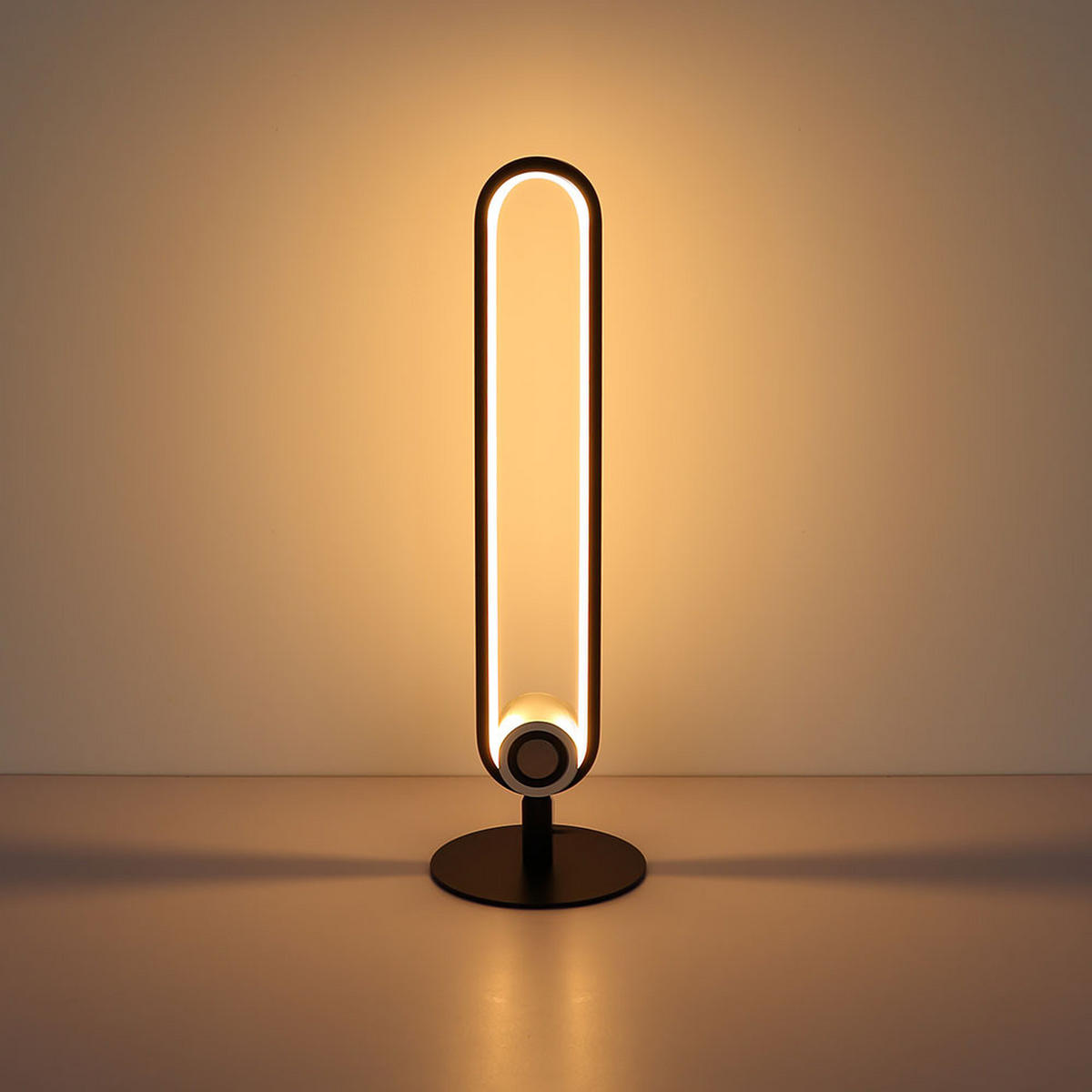 LED TISCHLEUCHTE TOPPOLE Schwarz Opal - Schwarz, Metall (15/15/50cm)