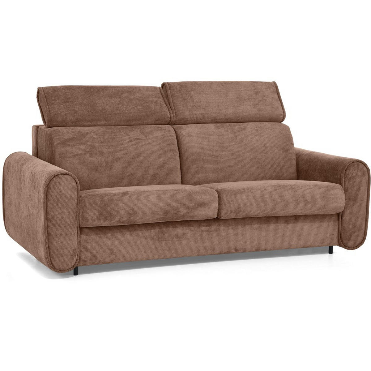 SCHLAFSOFA Pavarti mit italienischem Gestell, 180x195, Hellbraun - Hellbraun/Schwarz, Holzwerkstoff/Textil (234/88/100cm) - Beautysofa