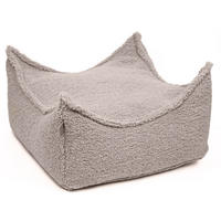SITZPOUF für Kinder, Quadratisch, Bearly, Hellgrau - Hellgrau, Textil (60/35/60cm) - MeowBaby