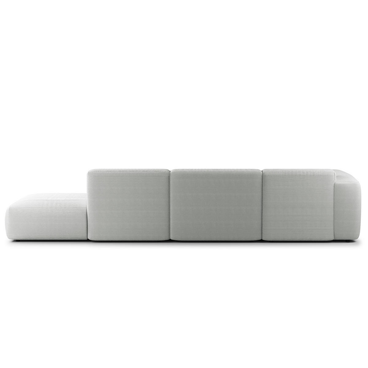 ECKSOFA mit Chaiselongue - Schwarz/Grau, Kunststoff/Textil (290/173cm) - home24