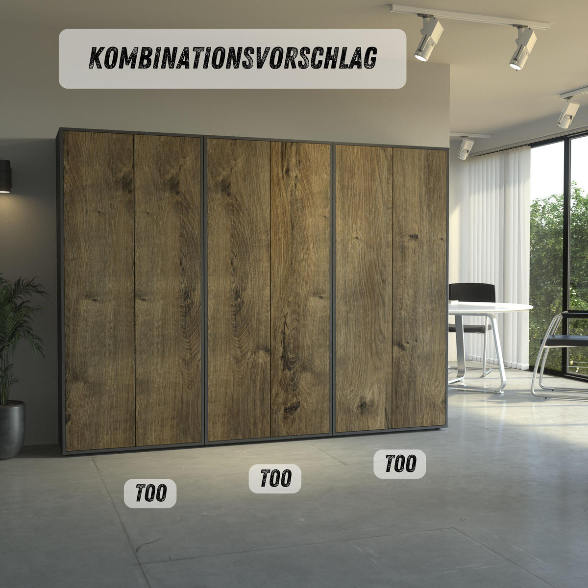 AKTENSCHRANK Amira T00 Eiche Ribbeck 180/80/40 cm - Alteiche, Holzwerkstoff (80/180/40cm) - SIMPLYFURN
