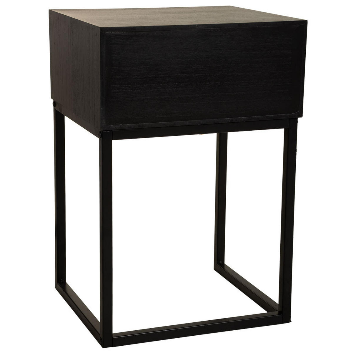 NACHTTISCH aus Holz, schwarz, 40x36x60cm - Schwarz, Holzwerkstoff (40/60/36cm) - Wanderlust