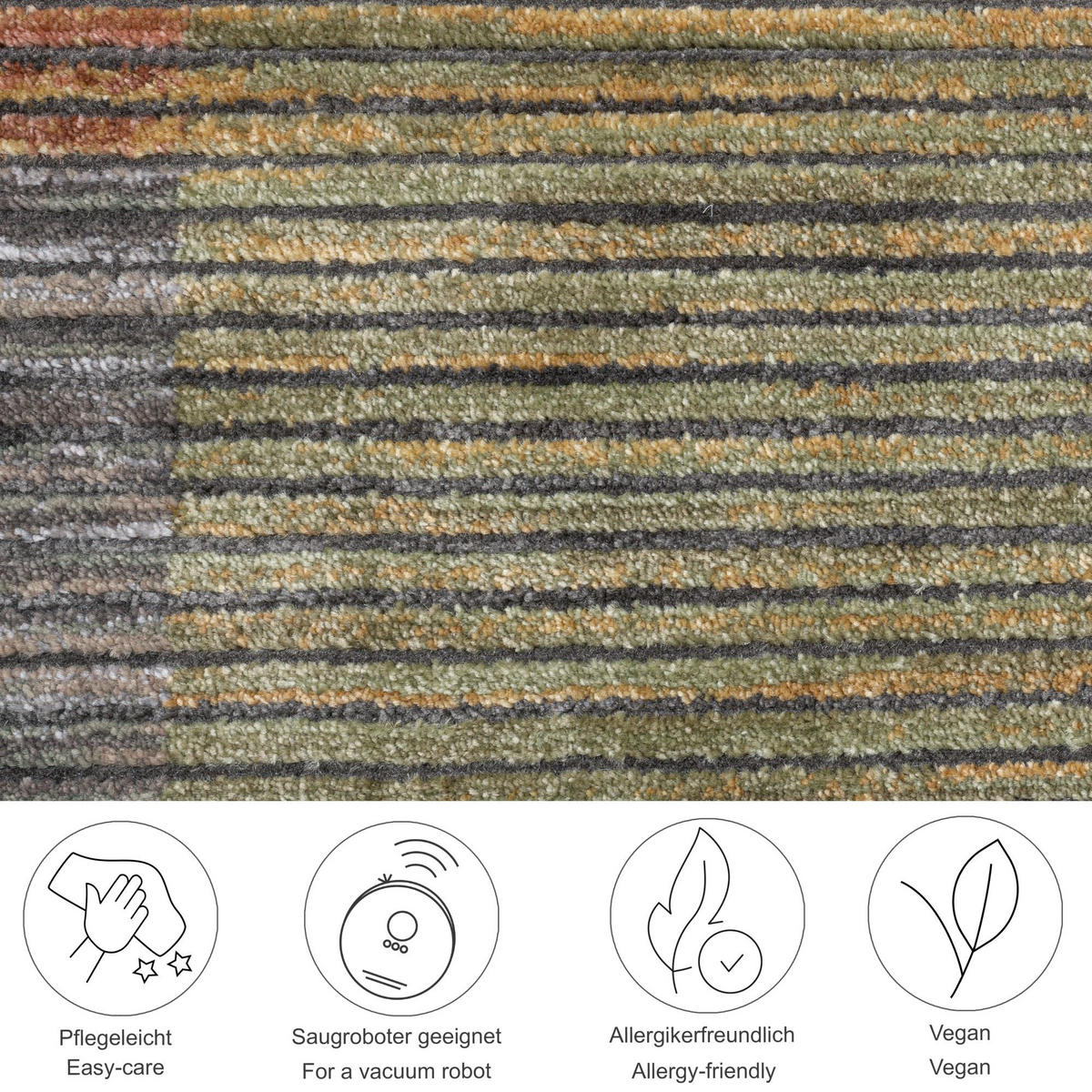 FLACHWEBETEPPICH Corduletta 40x60 cm - Multicolor, Textil (40/60cm) - Gino Falcone
