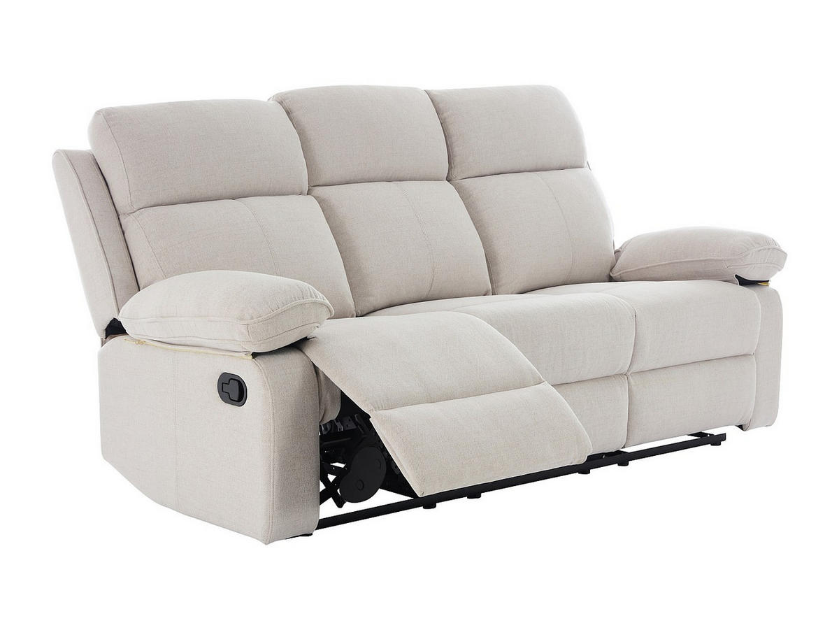 RELAXSOFA 3-Sitzer - melierter Stoff - Beige - LANA - Beige, Textil (191/98/95cm) - Vente-Unique