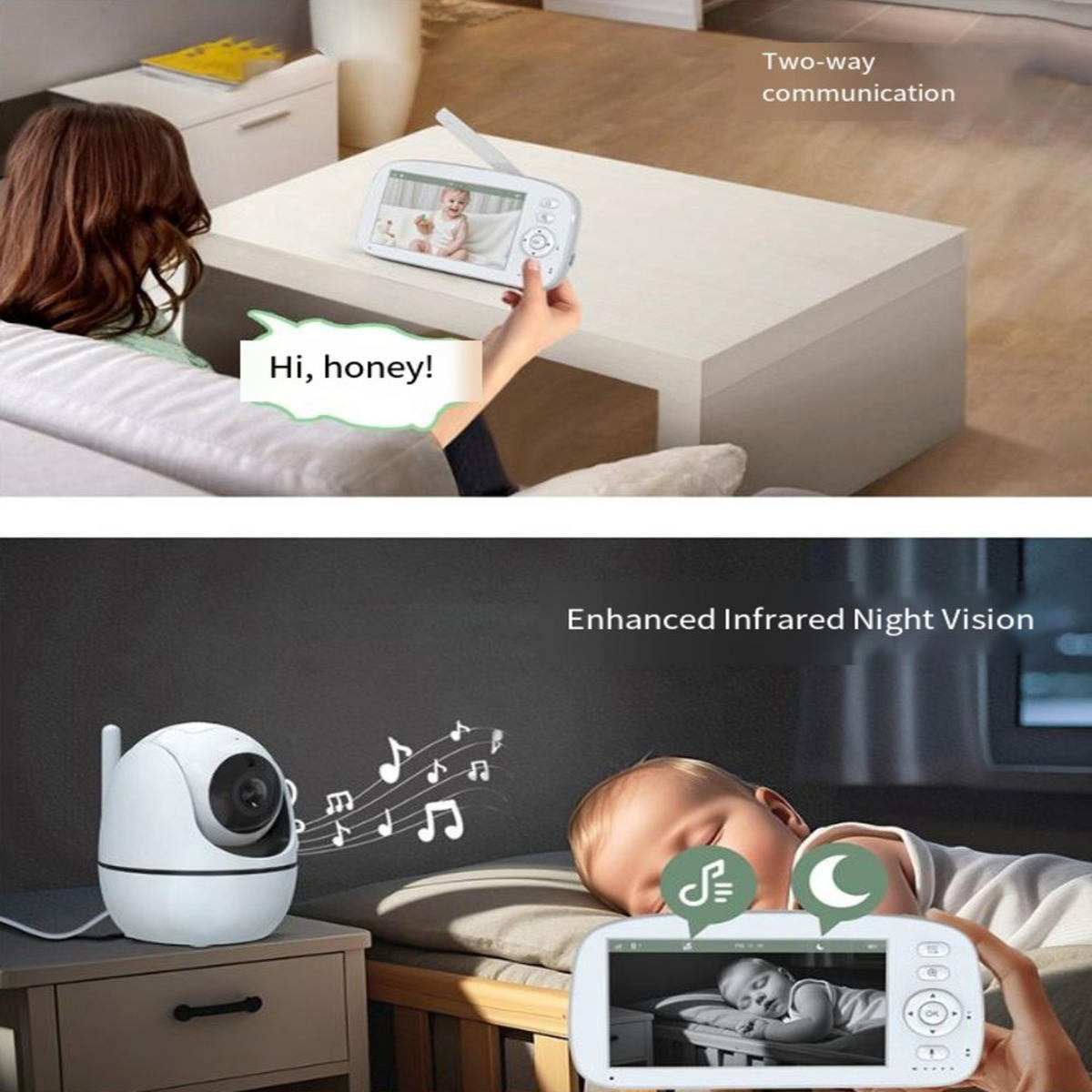 BABYPHONE, 720P - Weiß, Kunststoff - Authentics