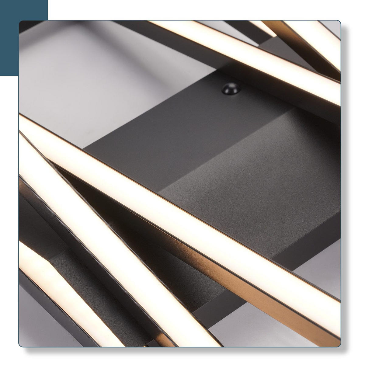 LED-DECKENLEUCHTE Mabee 23.5/75/13.5cm - Schwarz, Metall (75/23.5/13.5cm) - Nettlife