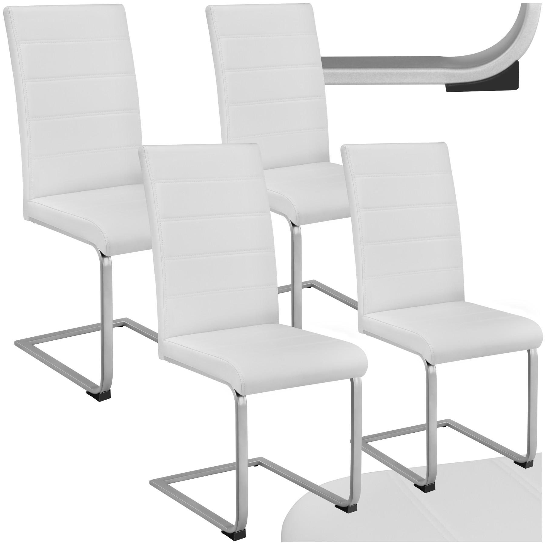 SCHWINGSTUHL 4er Set Bettina 41 x 52 x 99 cm weiß - Weiß, Textil (52/99/41cm) - tectake