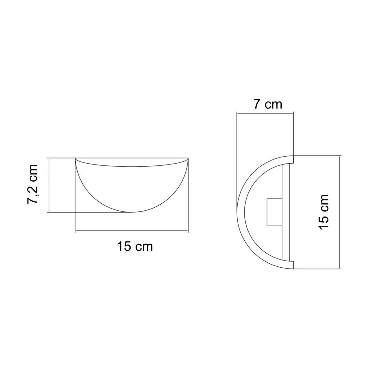 WANDLEUCHTE Sève, Beige, 7.2cm - Beige, Stein (15/7.2/7cm) - KOSILUM