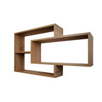 SCHWEBEREGAL KARO Dunkelbraun - Braun, Holzwerkstoff (20/59/104cm) - Mein-Regal