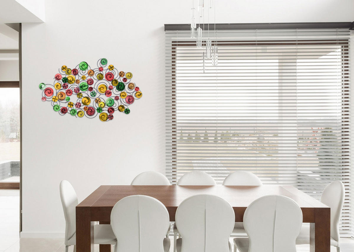 WANDDEKO Bunt 115/71 cm - Multicolor, Metall (3.6/71/8cm) - KUNSTLOFT
