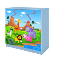 KOMMODE Babydreams Safari 81/81/41 - Blau, Holzwerkstoff (81/81/41cm) - RAUMHIRSCH FURNITURE