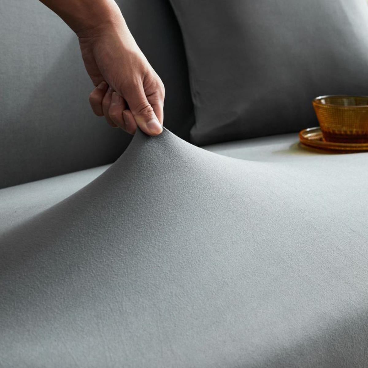 SOFAÜBERWURF 1/2/3/4 Sitzer, Universal (1 Stück) - Grau, Textil (90/110cm) - Kaket