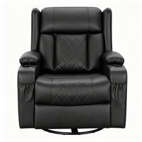 RELAXSESSEL in Schwarz 94,5x87x103,5 cm mit Dreh- und Wippfunktion - Schwarz, Textil (87/103.5/94.5cm) - IVMEU
