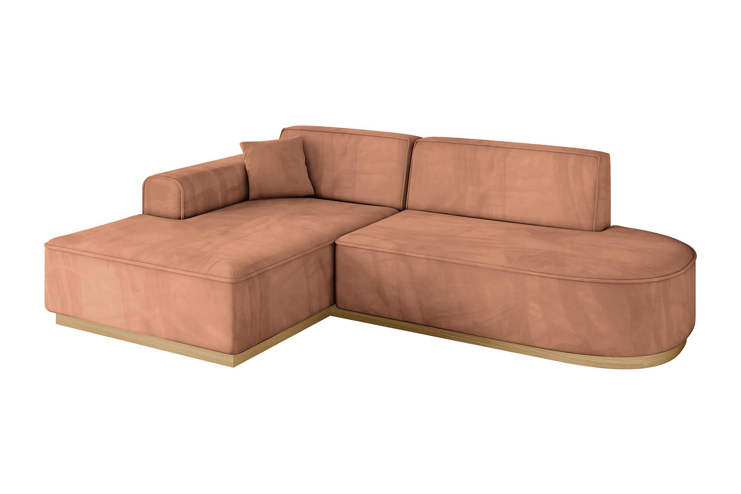 ECKSOFA Ottomane Links IREA-L1-v2 - 234x171x83 cm Koralle - Koralle, Holzwerkstoff/Textil (234/171cm) - ALTDECOR