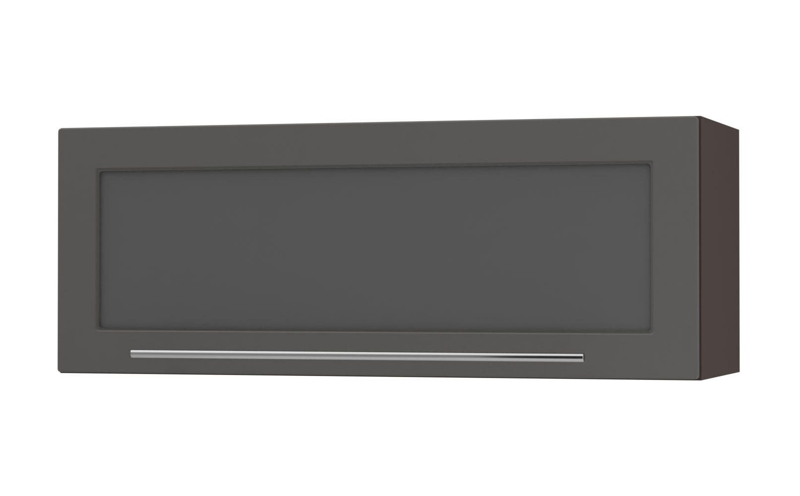 KÜCHENHÄNGESCHRANK Kvantum W4BS/90-AV Graphit Matt / Lava Matt 90 / 32,5 / 36cm - Dunkelgrau/Graphitfarben, Holz/Holzwerkstoff (90/36/32.5cm) - Feldmann-Wohnen