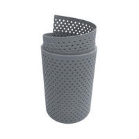 SICHTSCHUTZSTREIFEN PP Premium Gelocht 15 Prozent Streifen Fenstergrau 2,55m - Hellgrau, Kunststoff (255/19cm) - ZAUN|ZU