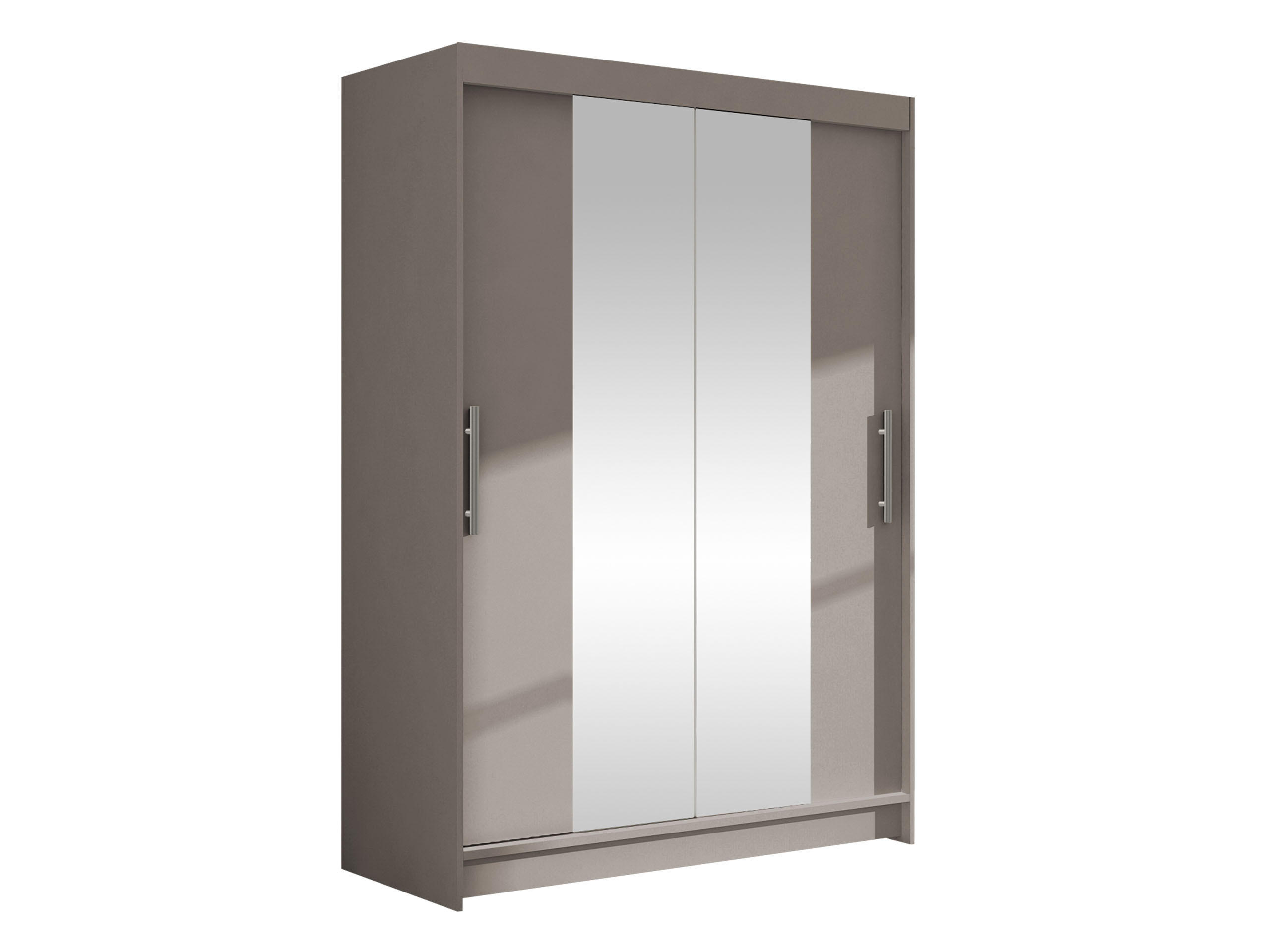 KLEIDERSCHRANK Miami II - Kaschmir/Silberfarben, Holzwerkstoff/Kunststoff (120/200/58cm) - MIRJAN24