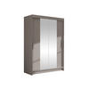 KLEIDERSCHRANK Miami II - Kaschmir/Silberfarben, Holzwerkstoff/Kunststoff (120/200/58cm) - MIRJAN24