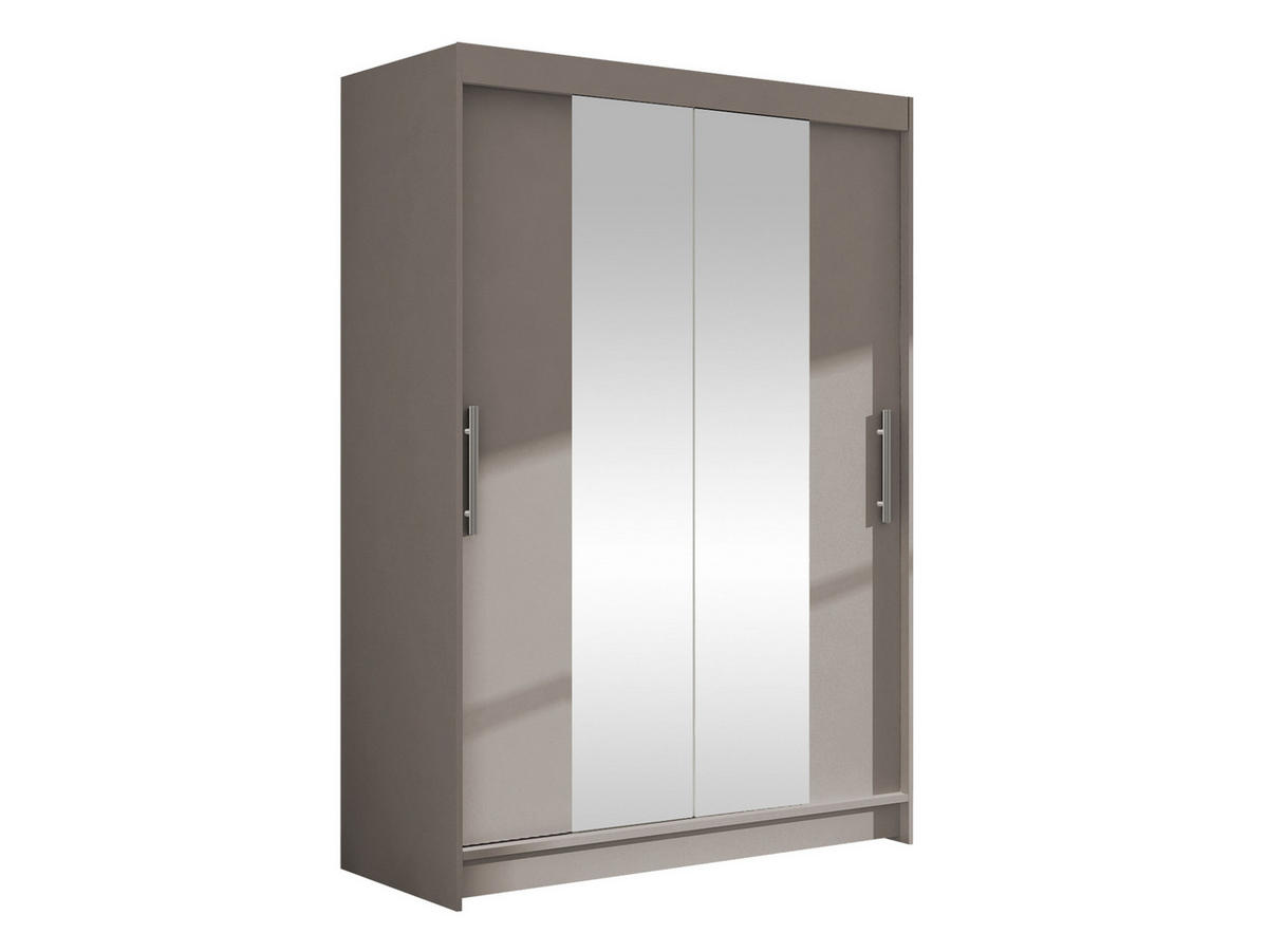 KLEIDERSCHRANK Miami II - Kaschmir/Silberfarben, Holzwerkstoff/Kunststoff (120/200/58cm) - MIRJAN24