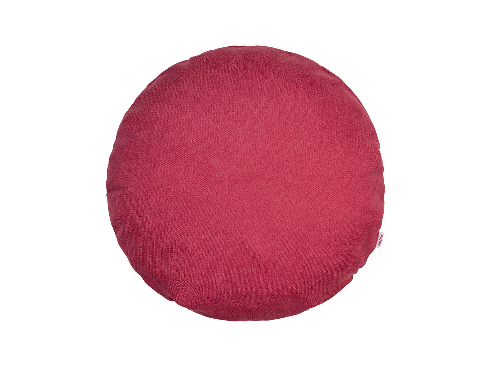 KISSENHÜLLE Rund FarbTon Chenille-Haptik himbeer-rot 60 cm Ø - Rot, Textil (60/60cm) - beties Heimtextil