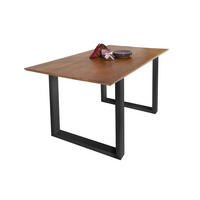 ESSTISCH ATLANTA - Schwarz/Braun, Holz/Metall (80/120/77cm) - SAM