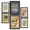 POSTER Set Mit 6 Pflanze im ethnischen Stil Größe A3 & A4 Schwarzer Rahmen - Schwarz, Papier (29.7/1cm) - Nacnic