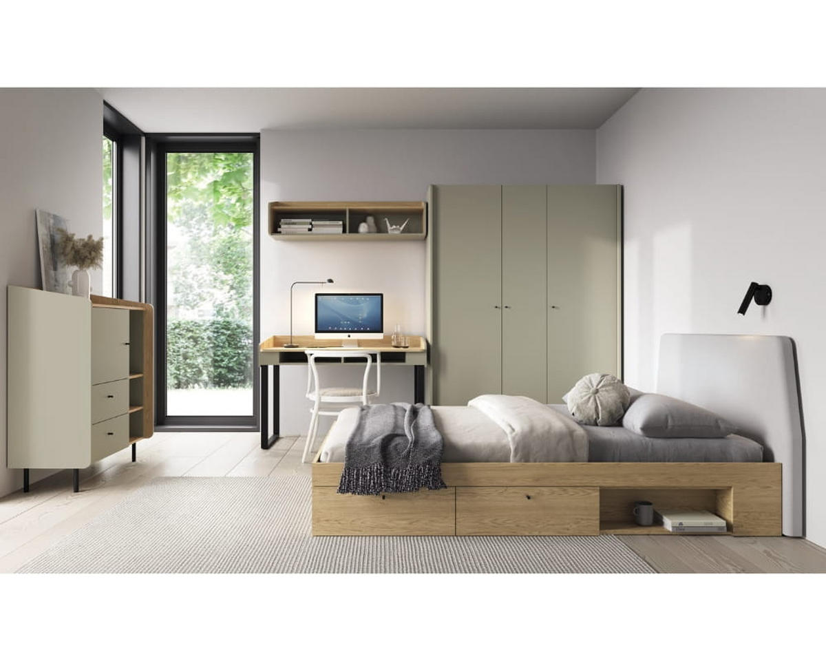 KOMMODE – 95 cm – ALESSIO System – Grau - Grau, Holzwerkstoff (95/115/42cm) - hi-markt