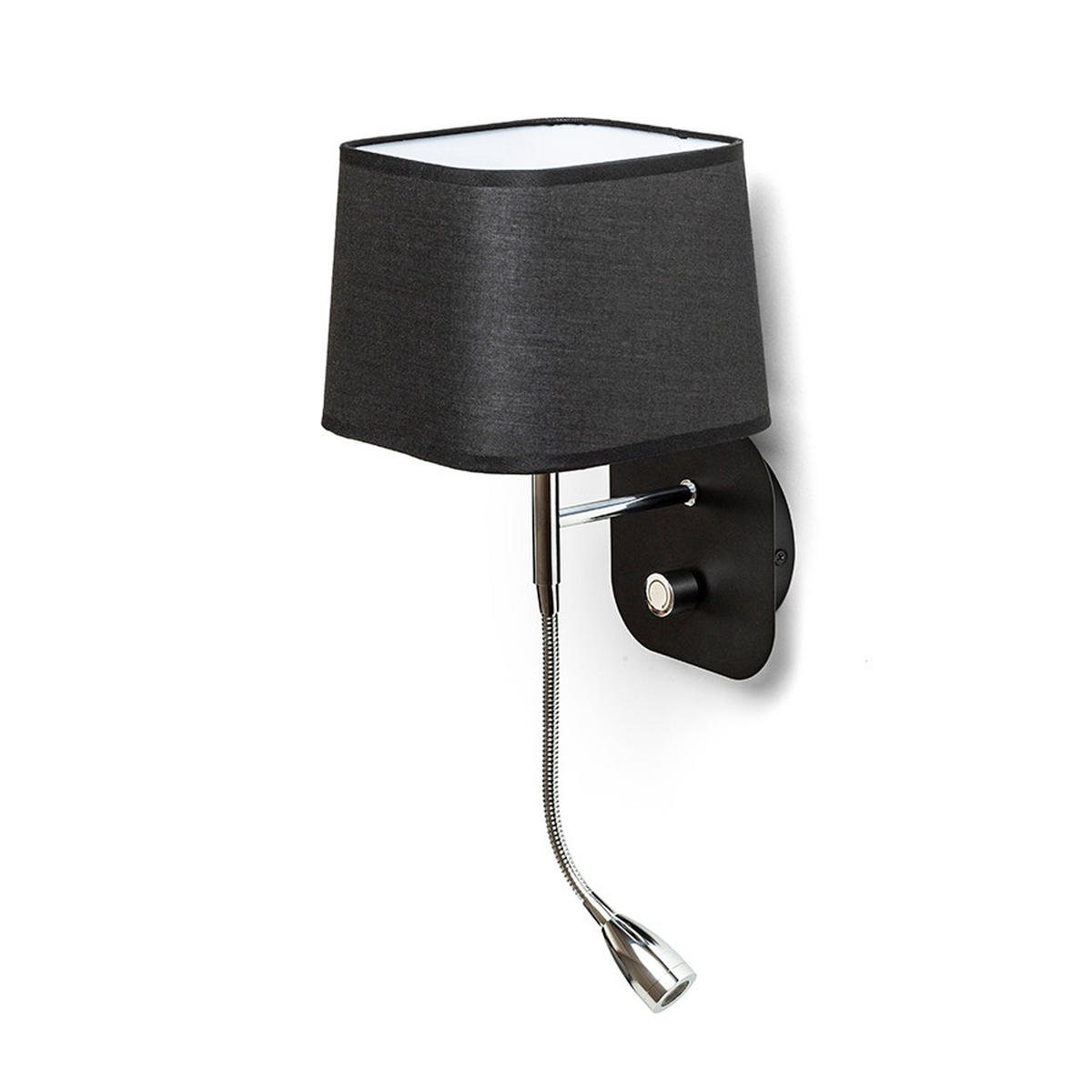 WANDLEUCHTE PERTH Schwarz Chrom 3 W - Schwarz, Metall (182/45/21cm) - Rendl