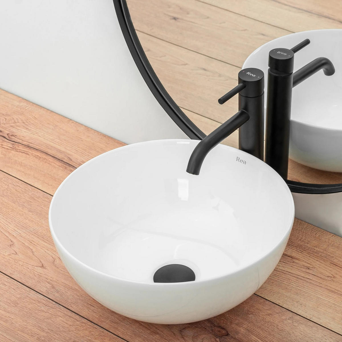 AUFSATZWASCHBECKEN Rea Stella White - Weiß, Keramik (36/15/36cm) - REA
