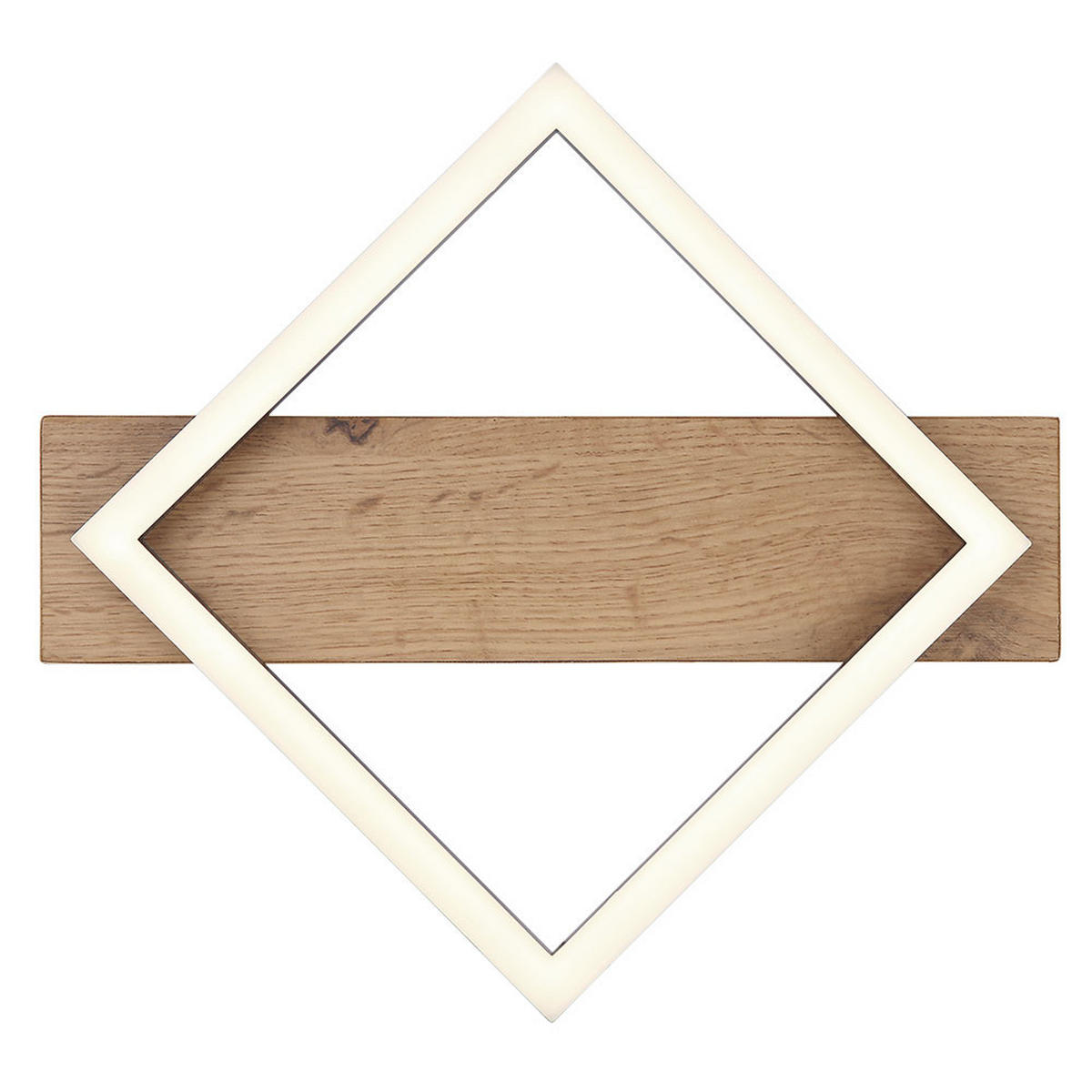 LED DECKENLEUCHTE Metall Schwarz Holzoptik - Schwarz, Metall (33/31/5.5cm) - Globo Lighting