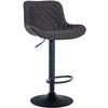 BARHOCKER Stoff schwarz - Schwarz, Textil/Metall (48/81/54cm) - CLP