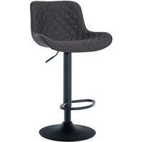 BARHOCKER Stoff schwarz - Schwarz, Textil/Metall (48/81/54cm) - CLP