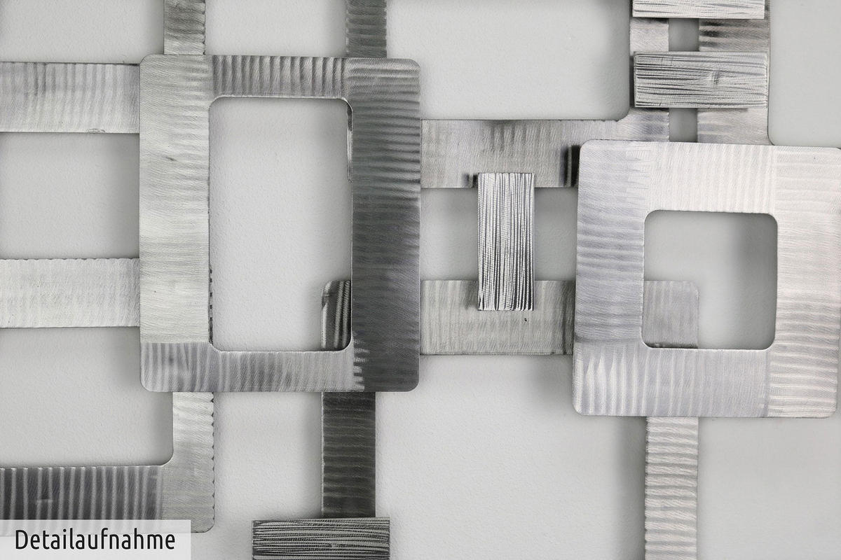 WANDDEKO Silber 110/64 cm - Silberfarben, Metall (2.6/64/7cm) - KUNSTLOFT