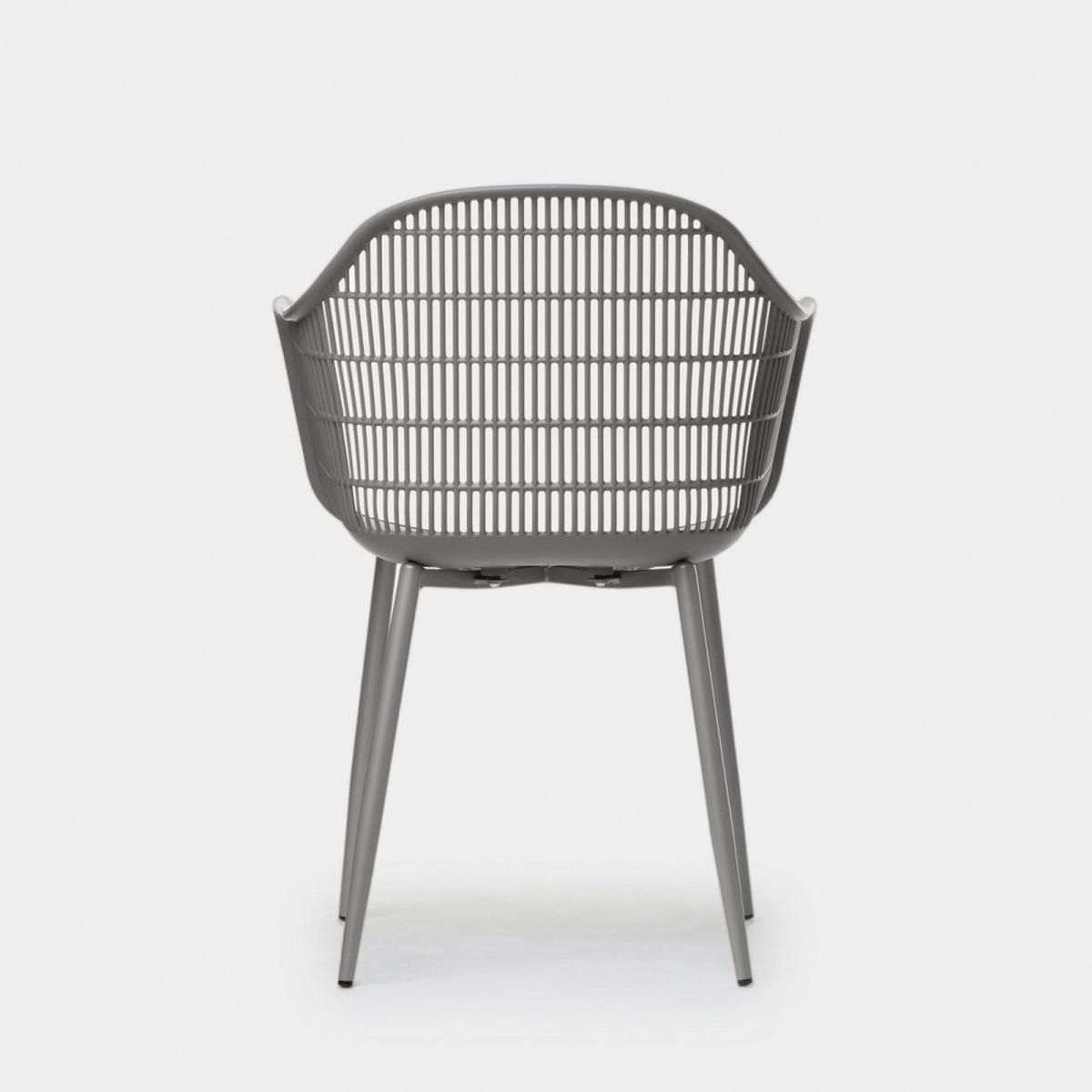 STUHL FÜR DRAUSSEN Soren Grau 62 cm x 85 cm - Grau, Kunststoff (62/85/55cm)