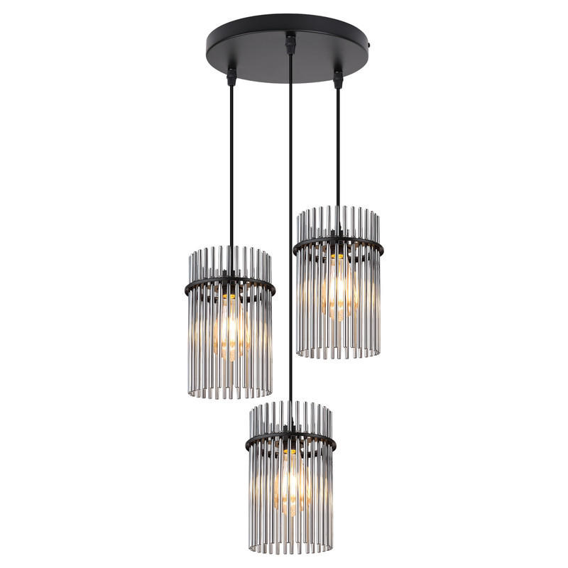 PENDELLEUCHTE BEATRIX Ⅲ 25/25/150 cm - Schwarz, Metall (25/25/150cm) - Nettlife