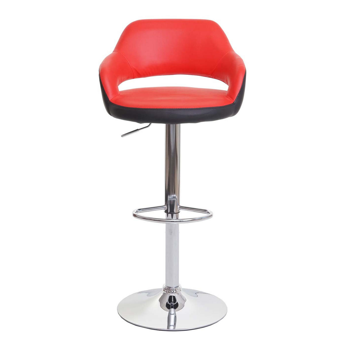 BARHOCKER Rot, Schwarz - Rot/Schwarz, Textil (51/105/55cm) - MCW