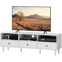 TV-LOWBOARD 140/34/45 cm mit 3 Schubladen und Kabeldurchlass in Weiß - Weiß, Holzwerkstoff (140/45/34cm) - BEAOK