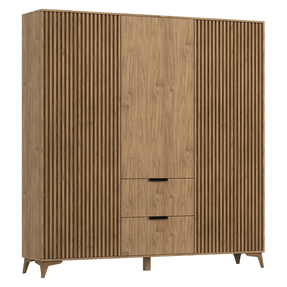 SKRIŇA 3 dvere Esteban Drevo - hnedá, kompozitné drevo (100/192/60cm) - Petits-meubles