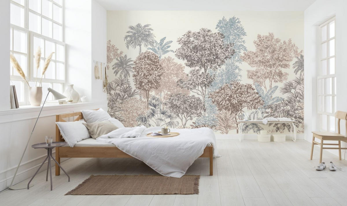 FOTOTAPETE Bäume 400 x 280 cm - Pink, Papier (400/280cm) - Sanders & Sanders